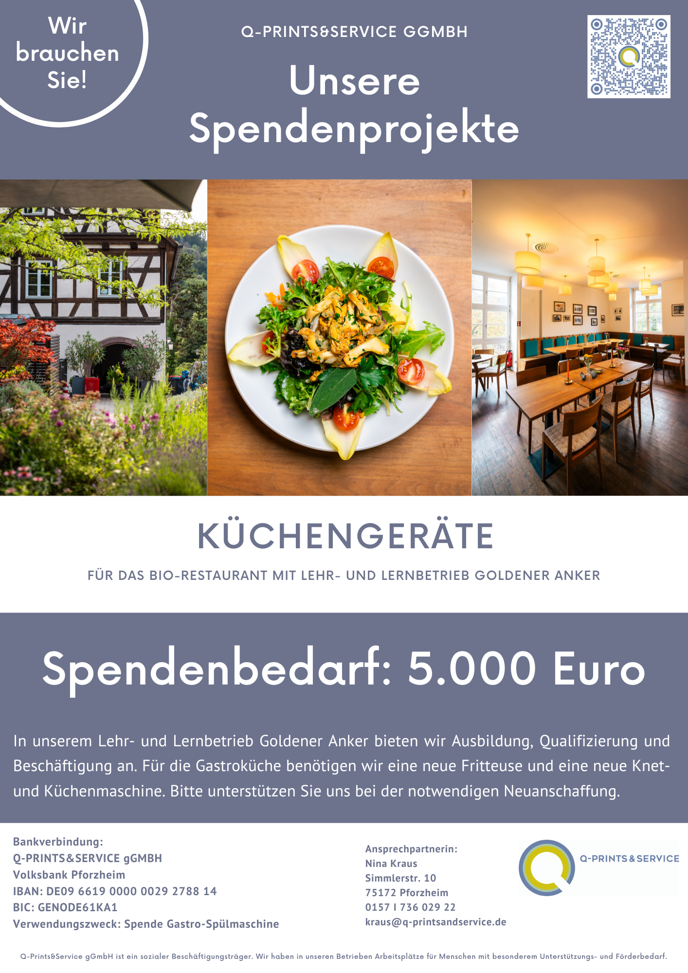 Spendenprojekt Küchengeräte Anker